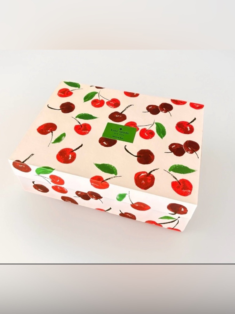 Kate Spade Cherry Print Nesting Box Decorative Storage 12”W x 4” H